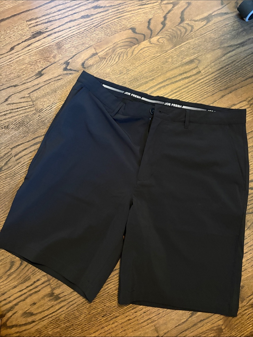Joe Fresh Black Men's Flat-Front Casual Shorts